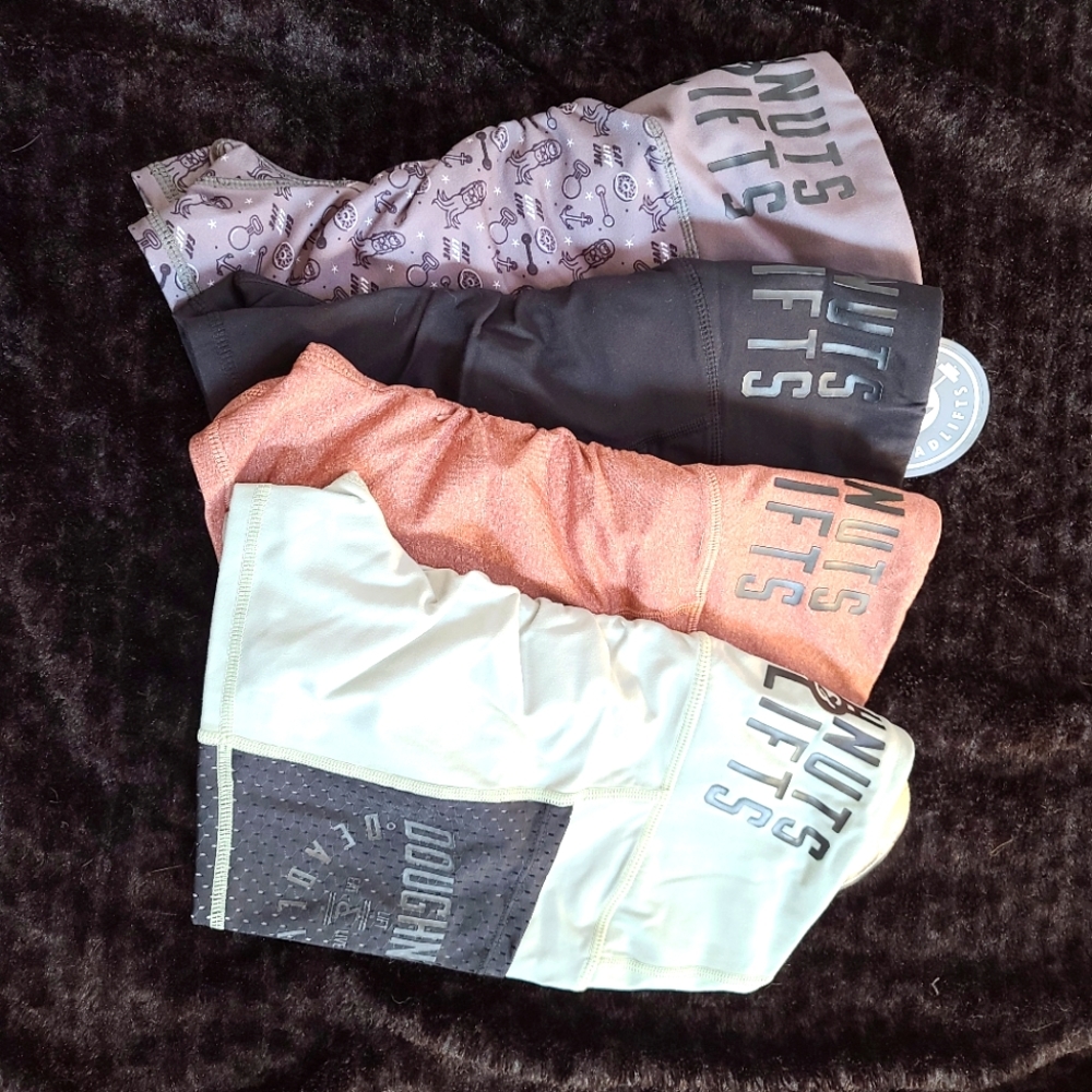 Doughnuts and Deadlifts 4 shorts and stickers 😍